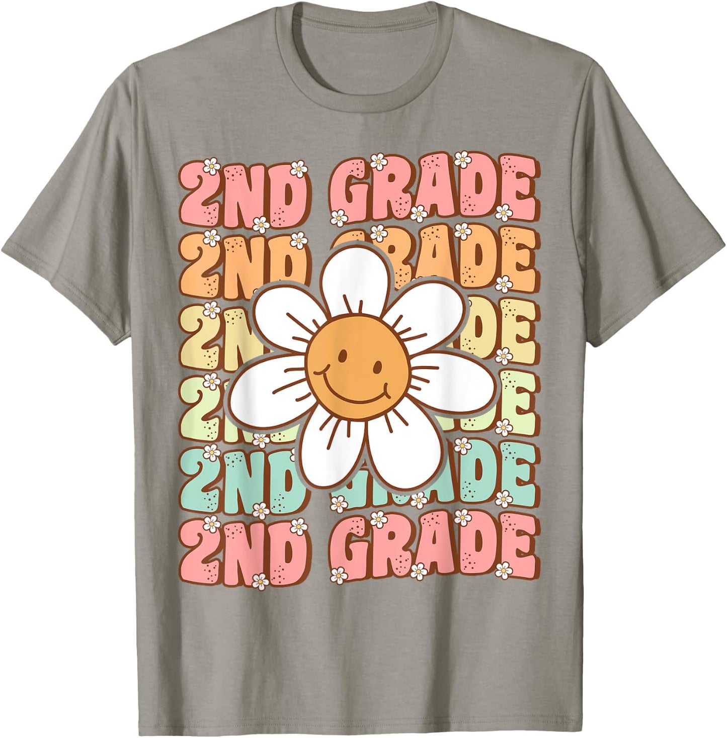 Groovy 2nd Grade Back To School First Day of Second Grade T-Shirt - T-Shirt | Sand
