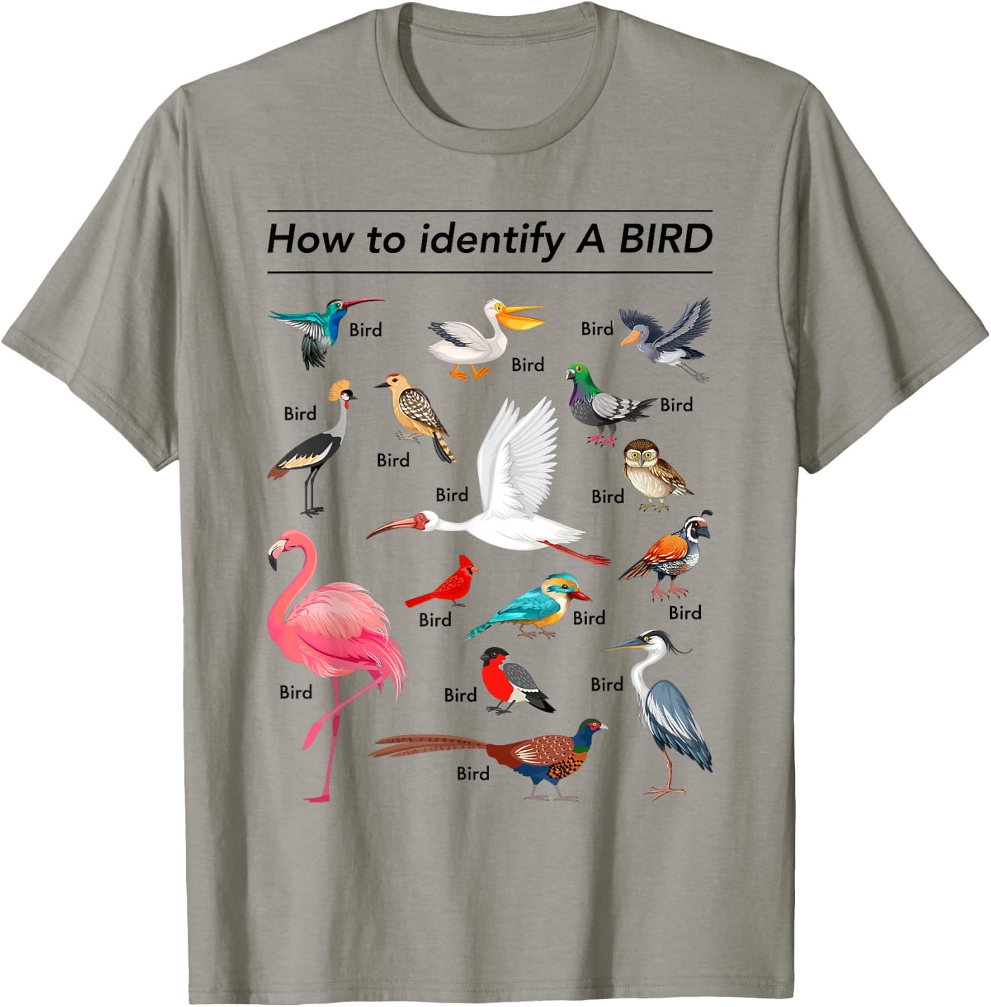 Birdwatcher Lover Funny Birdwatching How To Identify A Bird T-Shirt - T-Shirt | Sand