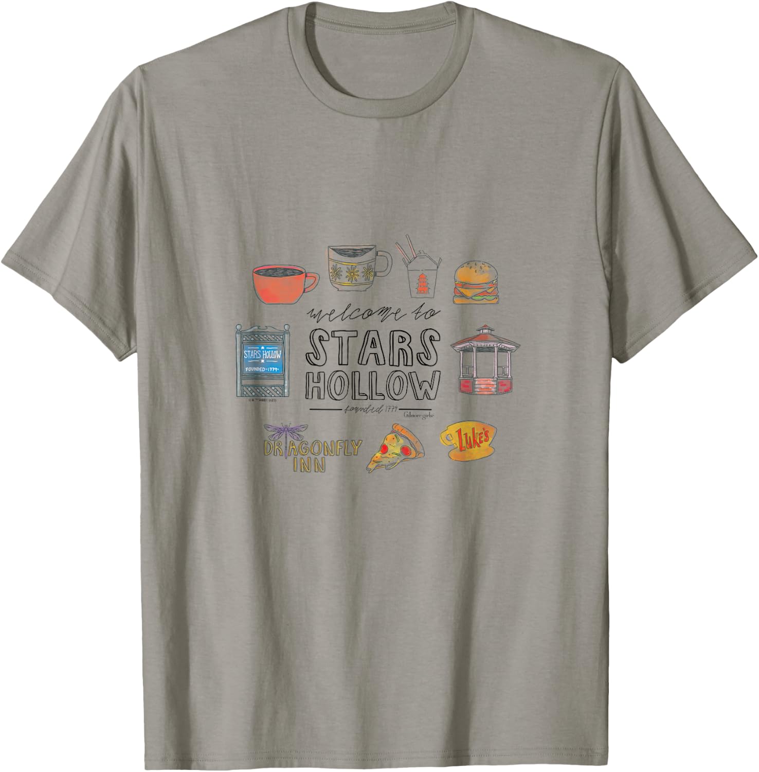 Gilmore Girls - Stars Hollow Grid T-Shirt - T-Shirt | Sand