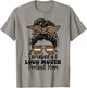 Somebody's loud mouth Football Mom Messy Bun Gift T-Shirt - T-Shirt | Sand
