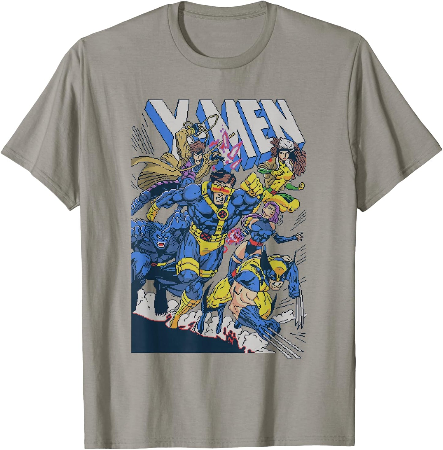 Marvel Comics Retro Classic X-Men Ready to Fight Group Shot T-Shirt - T-Shirt | Sand