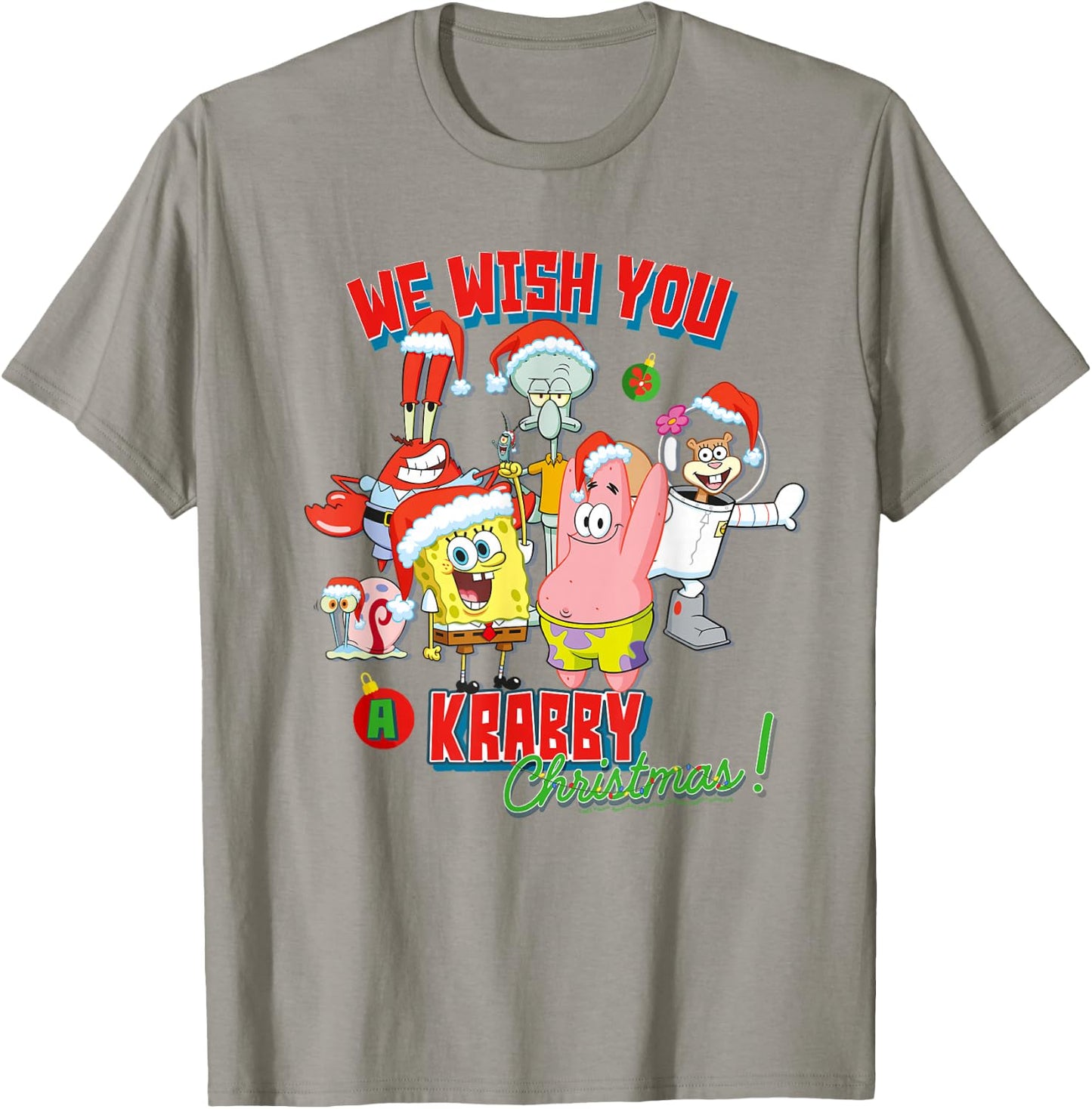 SpongeBob SquarePants We Wish You A Krabby Christmas! T-Shirt - T-Shirt | Sand