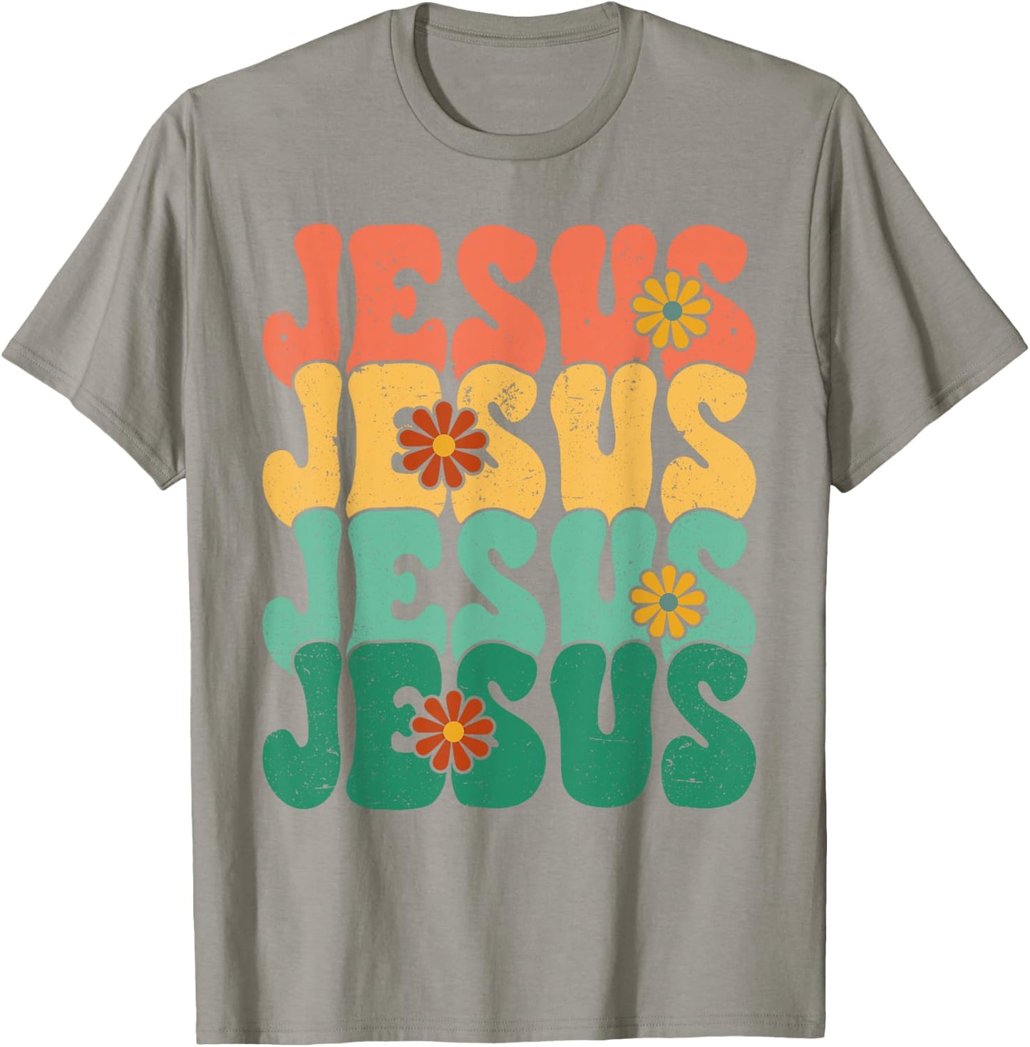 Christian Retro Jesus Religious Faith God 70s T-Shirt - T-Shirt | Sand