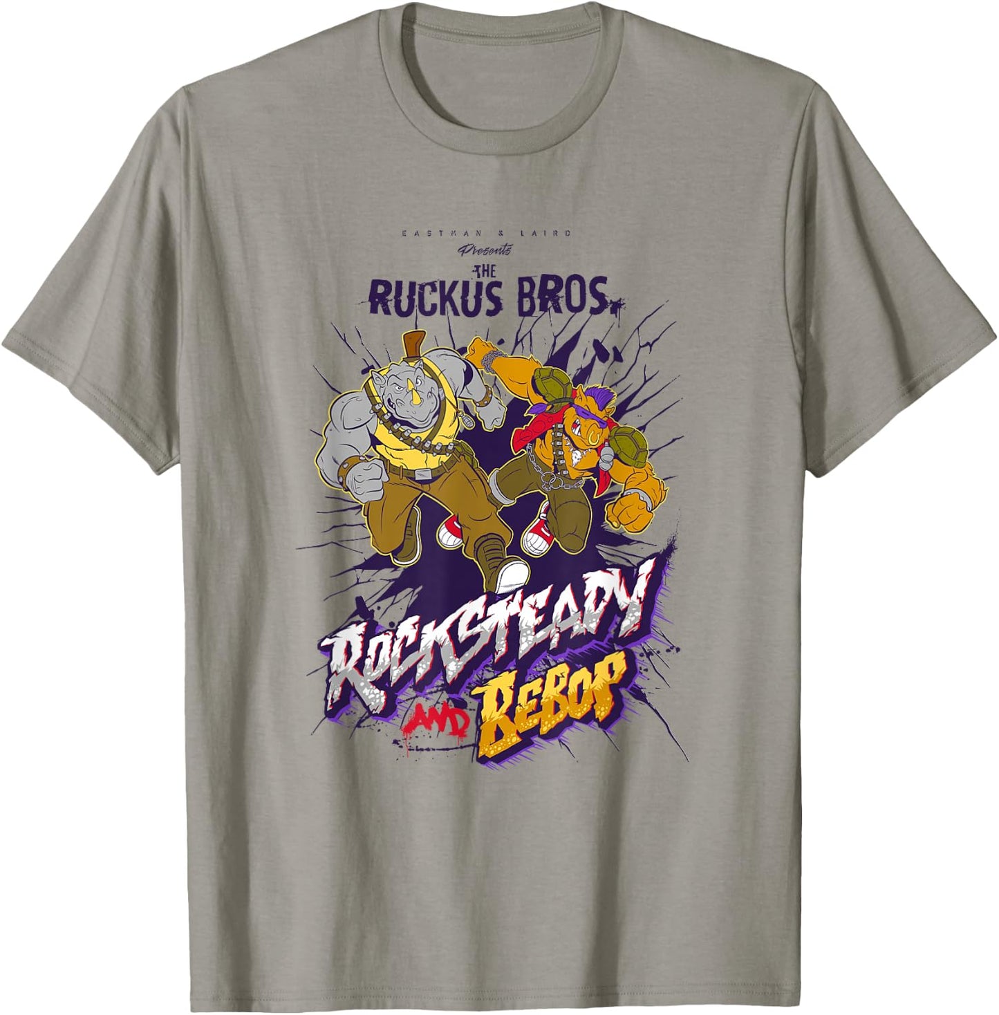 Teenage Mutant Ninja Turtles Bebop & Rocksteady Retro T-Shirt - T-Shirt | Sand