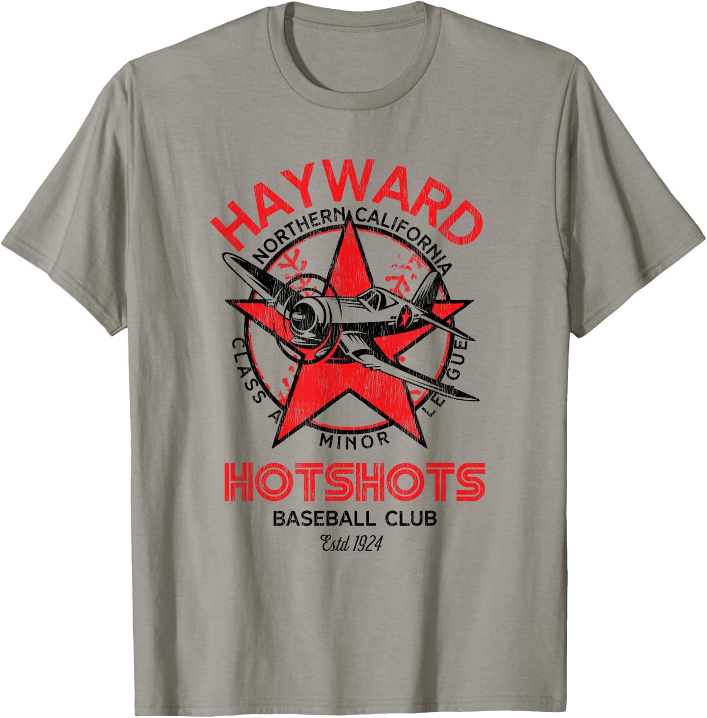Hayward Hotshots Minor League Retro Baseball Team T-Shirt - T-Shirt | Sand
