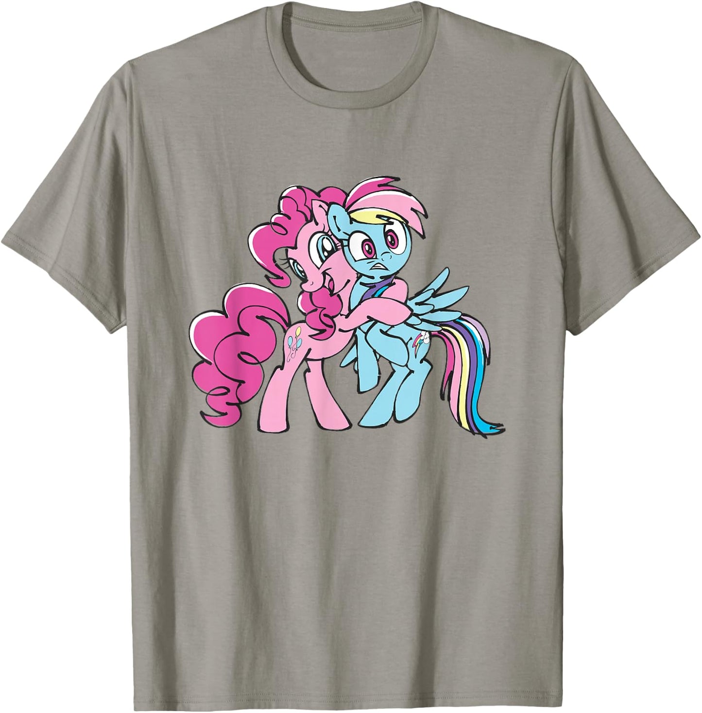 My Little Pony Pinkie Pie Hugs Rainbow Dash T-Shirt - T-Shirt | Sand