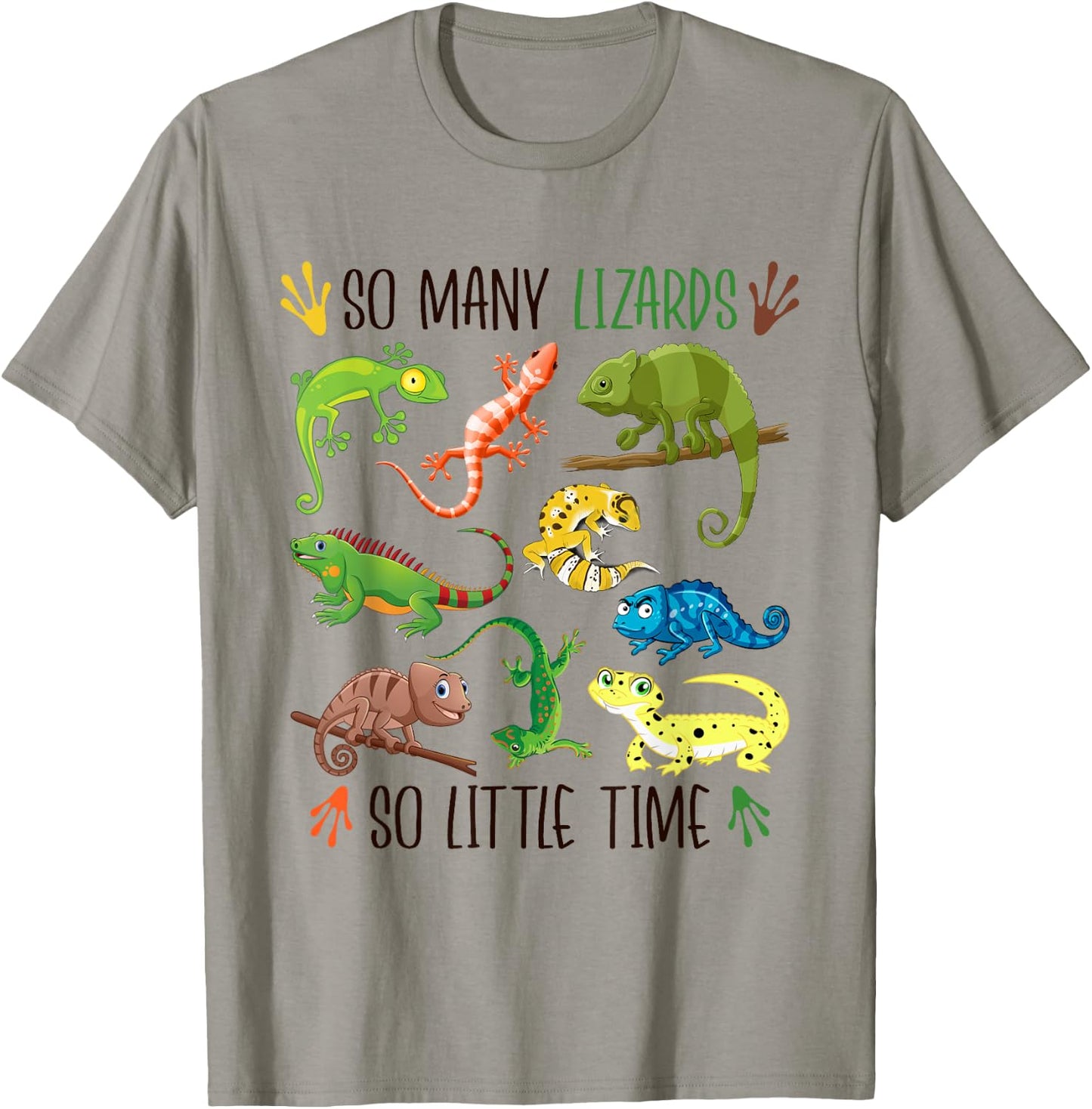 So Many Lizards So Little Time Funny Lizards Reptile Lover T-Shirt - T-Shirt | Sand