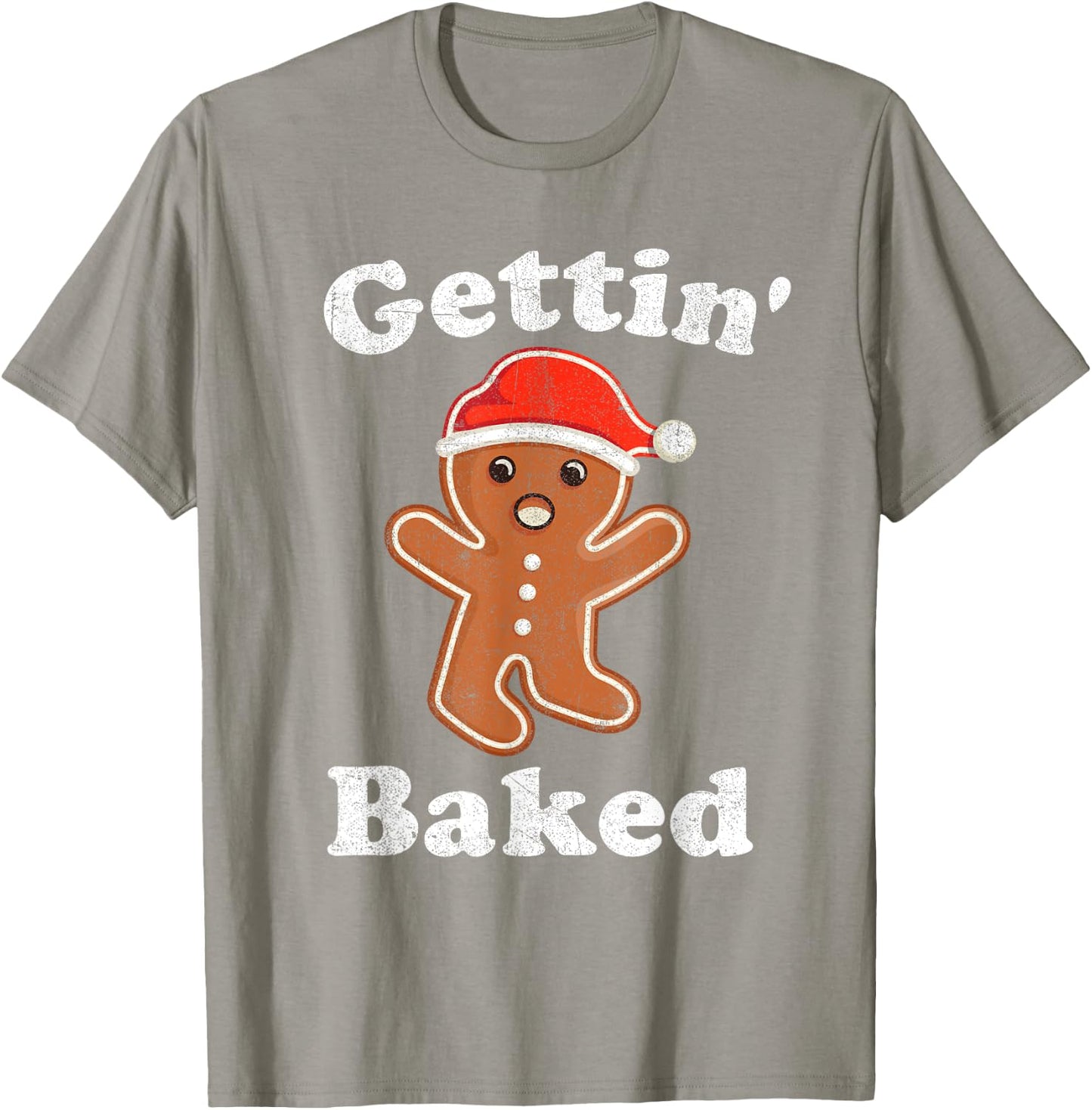 Funny Gingerbread Man Gettin Baked Cookie Baking Christmas T-Shirt - T-Shirt | Sand