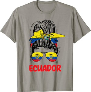 Ecuadorian Girl Ecuador Women Chica Ecuatoriana flag Pride T-Shirt - T-Shirt | Sand