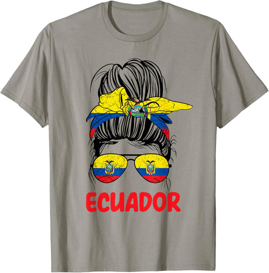 Ecuadorian Girl Ecuador Women Chica Ecuatoriana flag Pride T-Shirt - T-Shirt | Sand