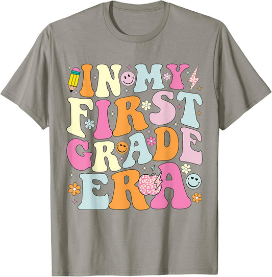 In My First Grade Era 1st Grade Girl Teacher Back to School T-Shirt - T-Shirt | Sand