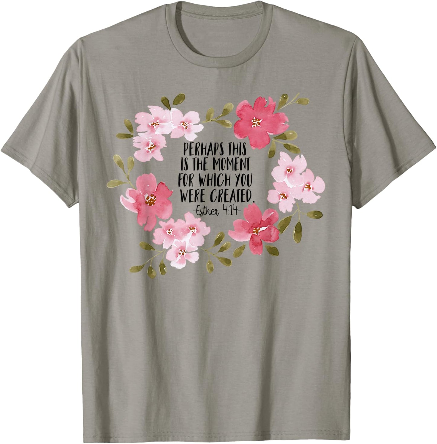 Esther 414 Flower Religious Jesus Faith Cross Women T-Shirt - T-Shirt | Sand