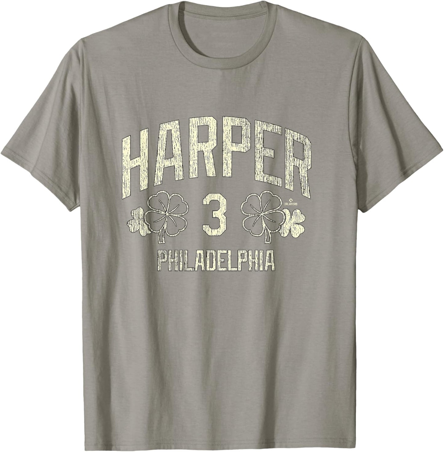 Bryce Harper Philadelphia Baseball St. Patrick's Clover T-Shirt - T-Shirt | Sand