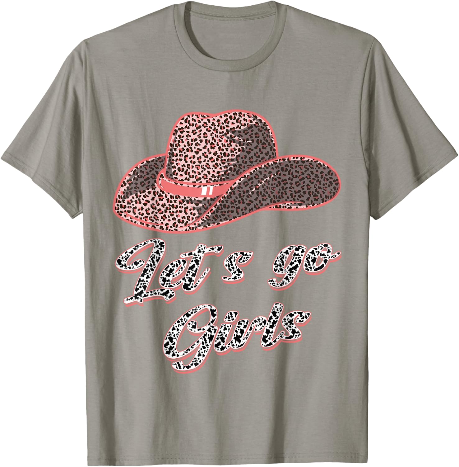 Let´s Go Girls - Country Southern Western Leopard Cow T-Shirt - T-Shirt | Sand