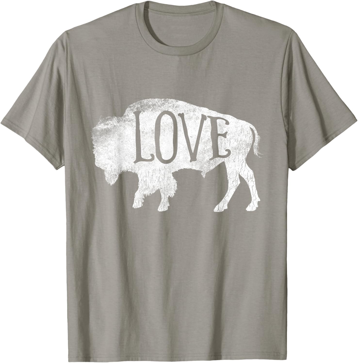 American Vintage Buffalo Silhouette Love Bison T-Shirt - T-Shirt | Sand