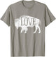 American Vintage Buffalo Silhouette Love Bison T-Shirt - T-Shirt | Sand