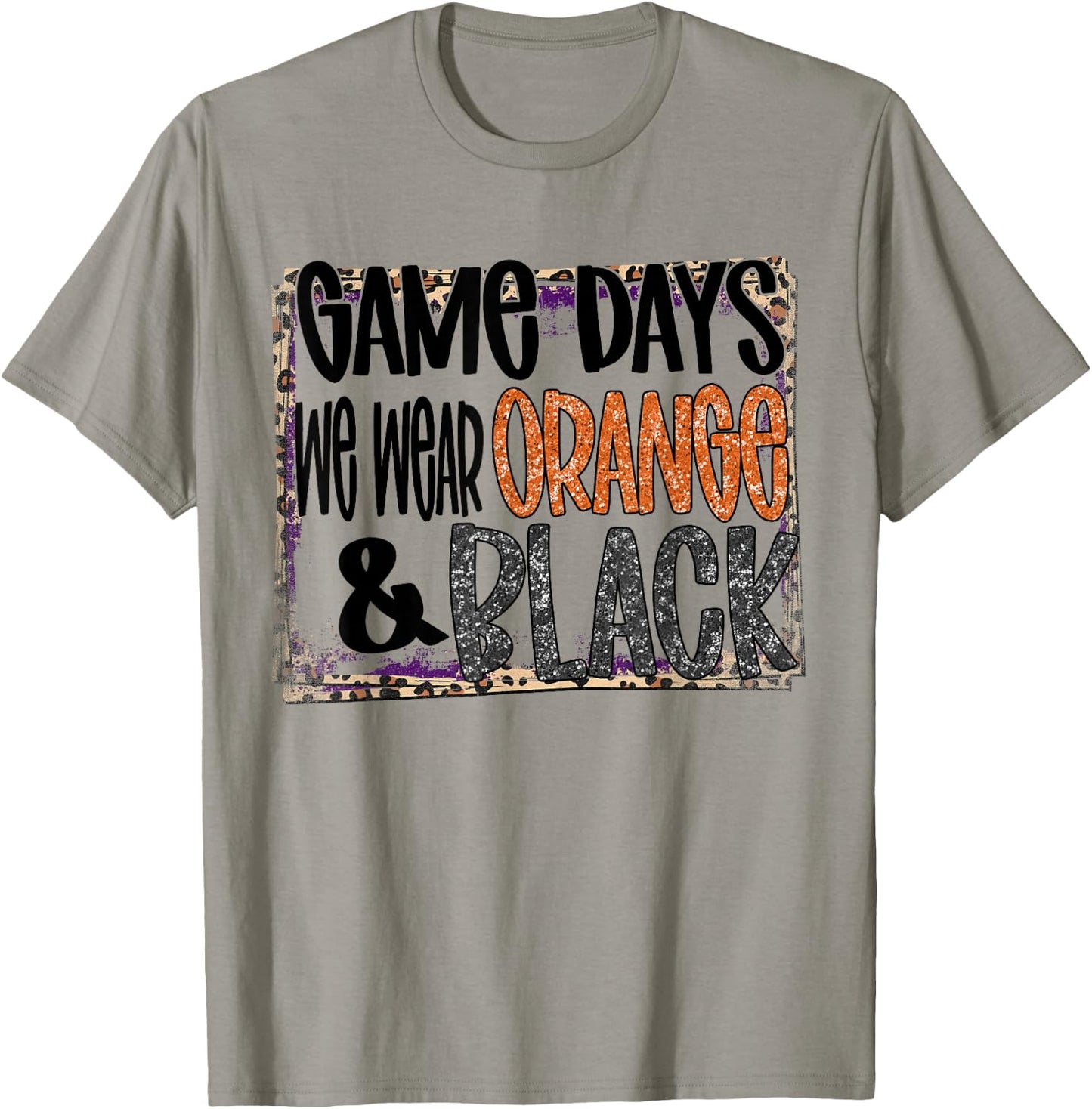 On Gameday Football We Wear Orange and Black School Spirit T-Shirt - T-Shirt | Sand