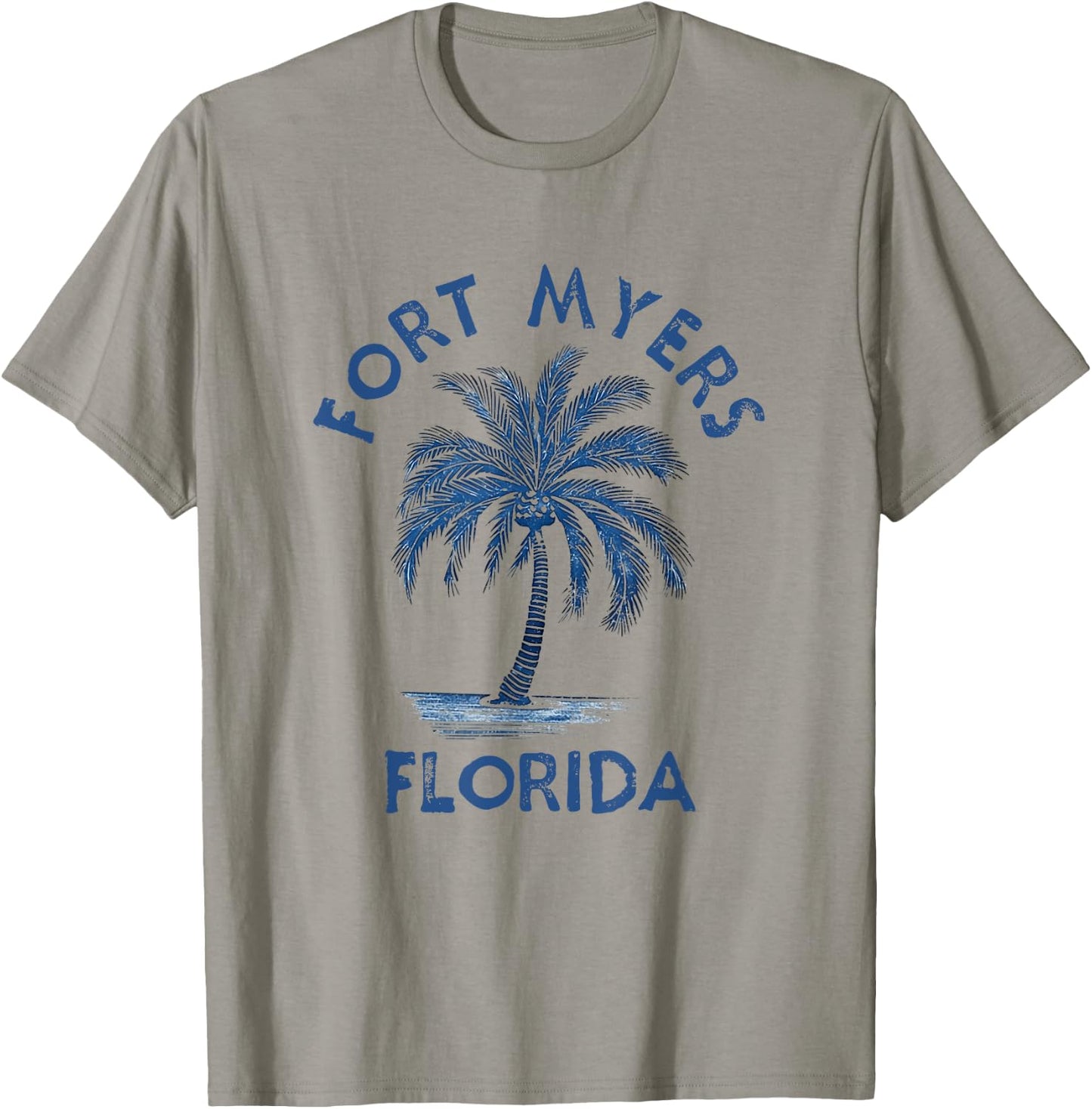Vintage Fort Myers Florida Palm Tree FL Retro T-Shirt - T-Shirt | Sand