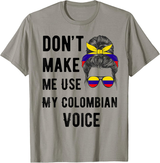 Proud Colombian Flag Camiseta DNA Colombiana Girl Women Mom T-Shirt - T-Shirt | Sand