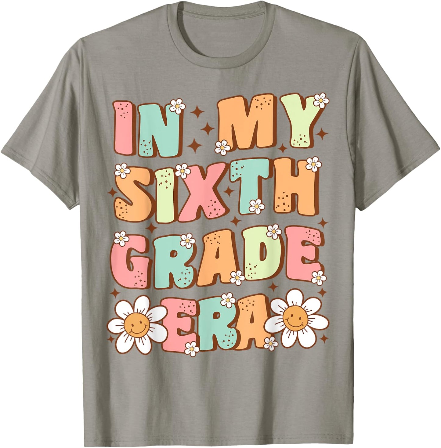 In My Sixth Grade Era Cute Groovy 6th Grade Back to School T-Shirt - T-Shirt | Sand
