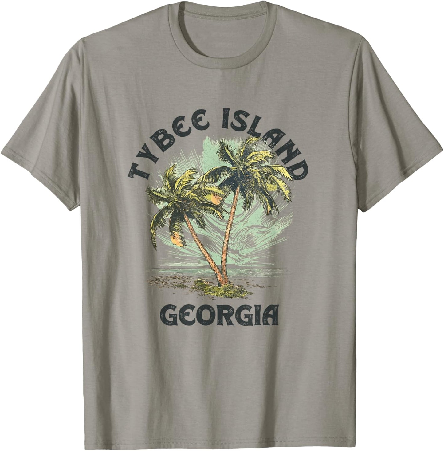 Tybee Island Georgia Palms Vintage Beach Women T-Shirt - T-Shirt | Sand
