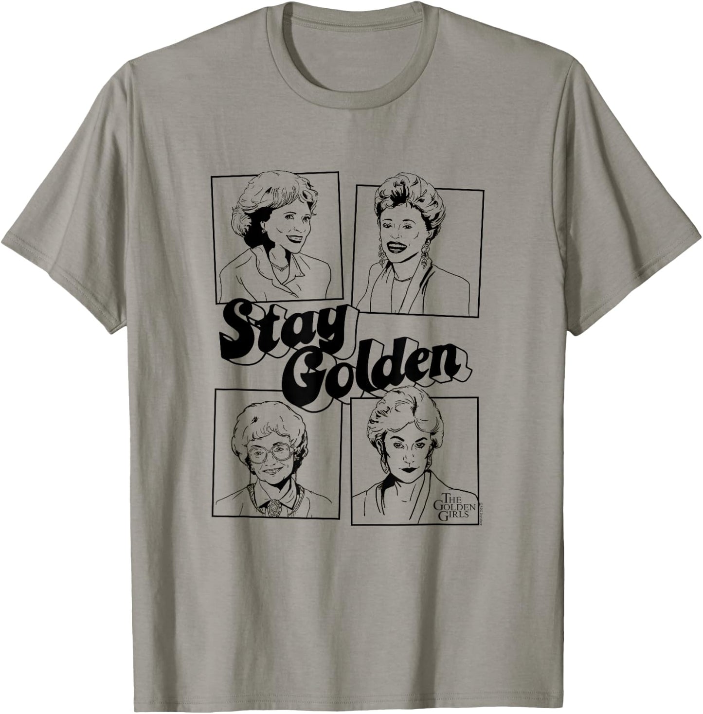 Golden Girls Stay Golden Four Block Poses Retro TV Show T-Shirt - T-Shirt | Sand