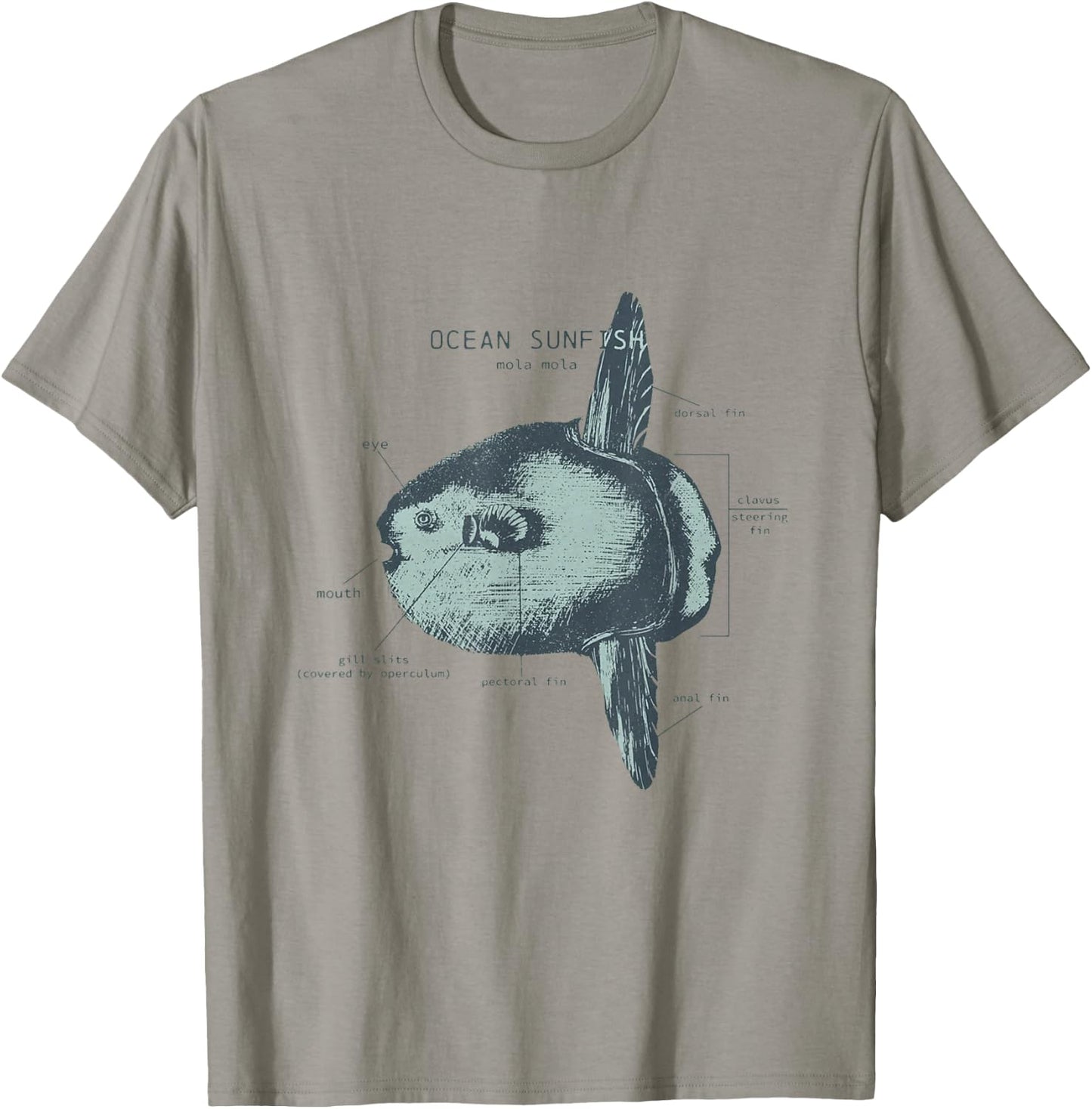 Ocean Sunfish Anatomy Marine Biologist T-Shirt - T-Shirt | Sand