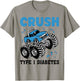 Crush Type 1 Diabetes Awareness T1D Warrior Monster Truck T-Shirt - T-Shirt | Sand