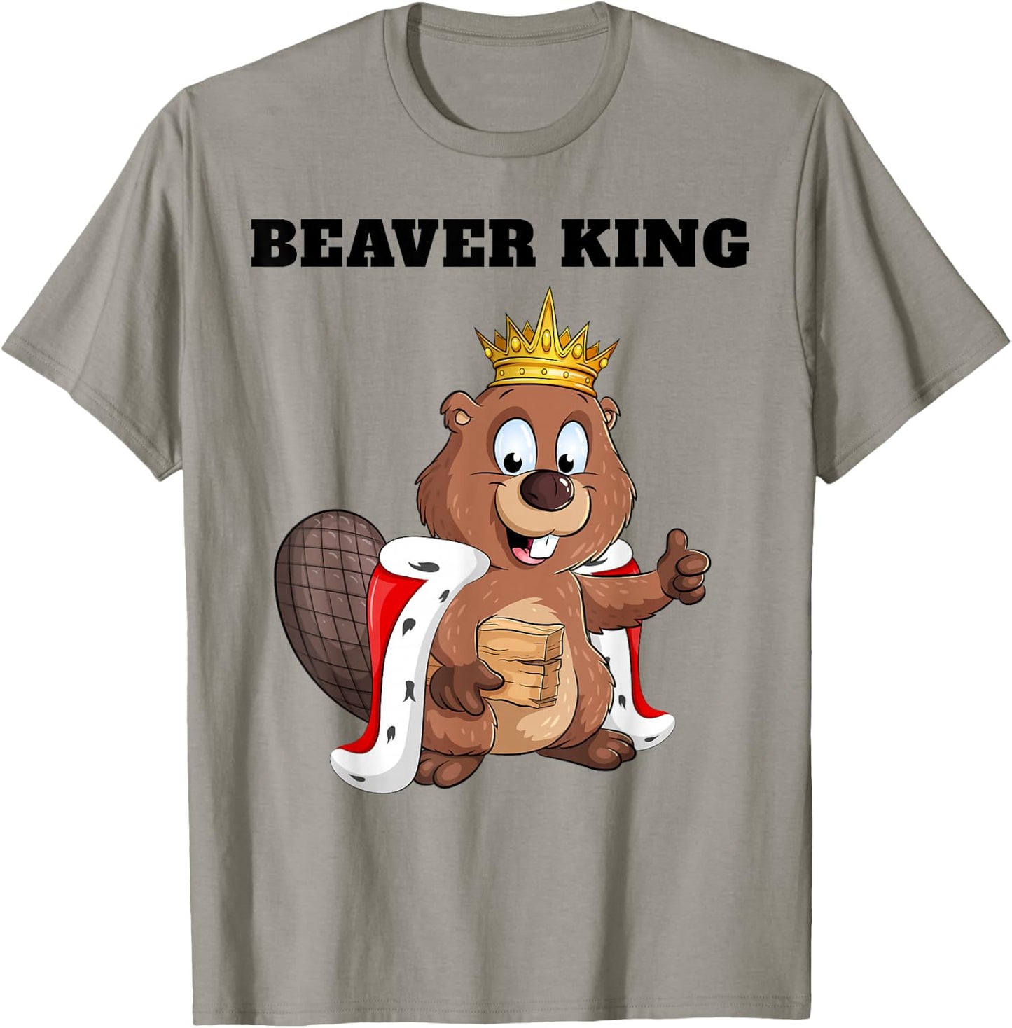 Beaver King | Boys Beaver Lover Design | Beaver T-Shirt - T-Shirt | Sand
