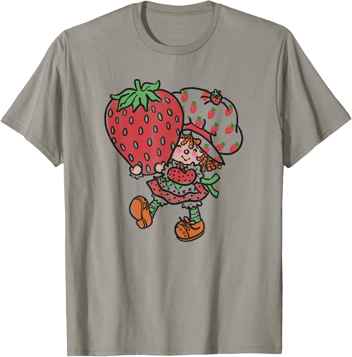 Strawberry Shortcake Mighty Cute Vintage Strawberry Sketch T-Shirt - T-Shirt | Sand