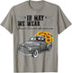 In May We Wear Gray Brain Cancer Awareness Day Floral Truck T-Shirt - T-Shirt | Sand