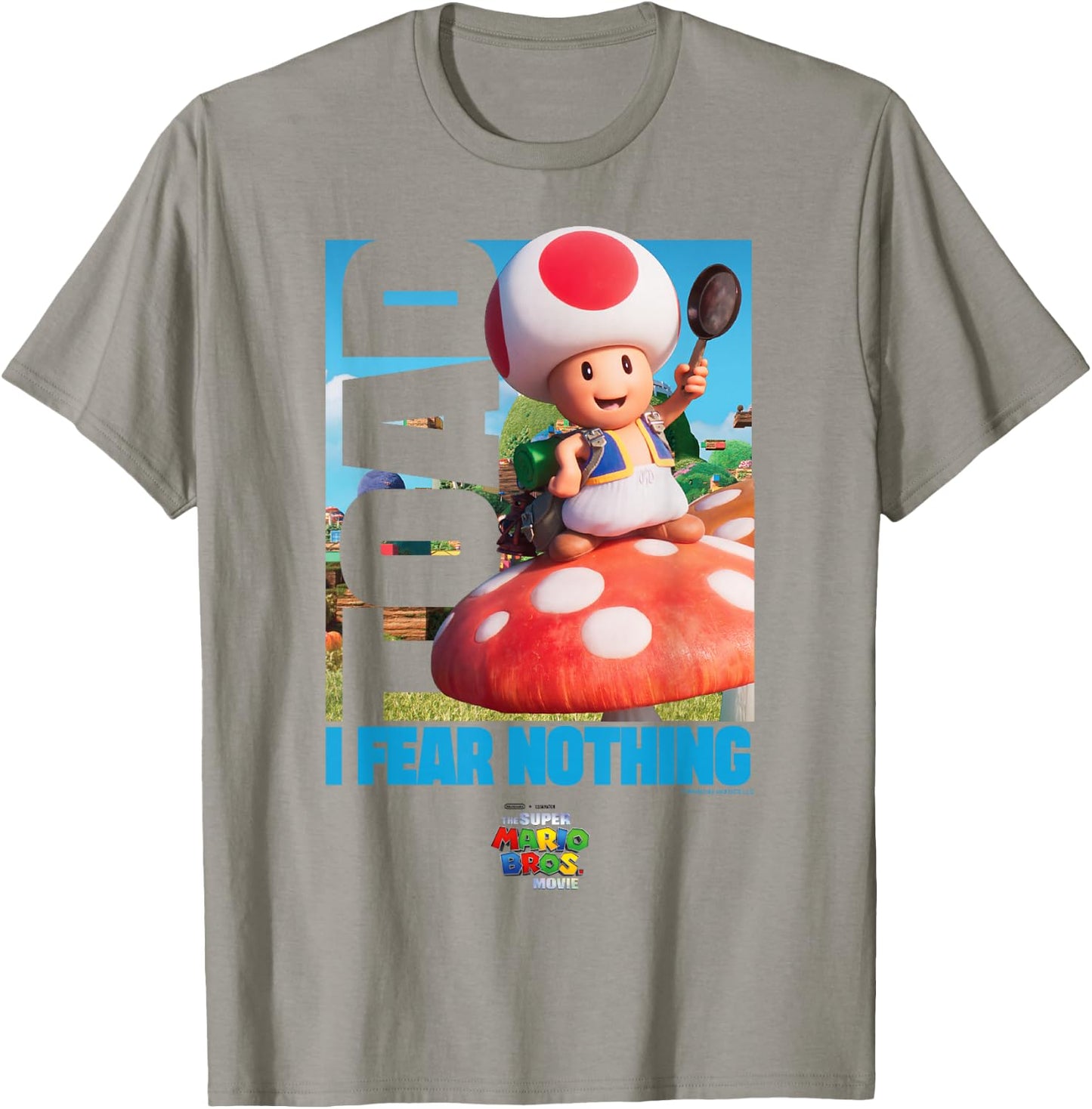 The Super Mario Bros. Movie I Fear Nothing Toad Poster T-Shirt - T-Shirt | Sand