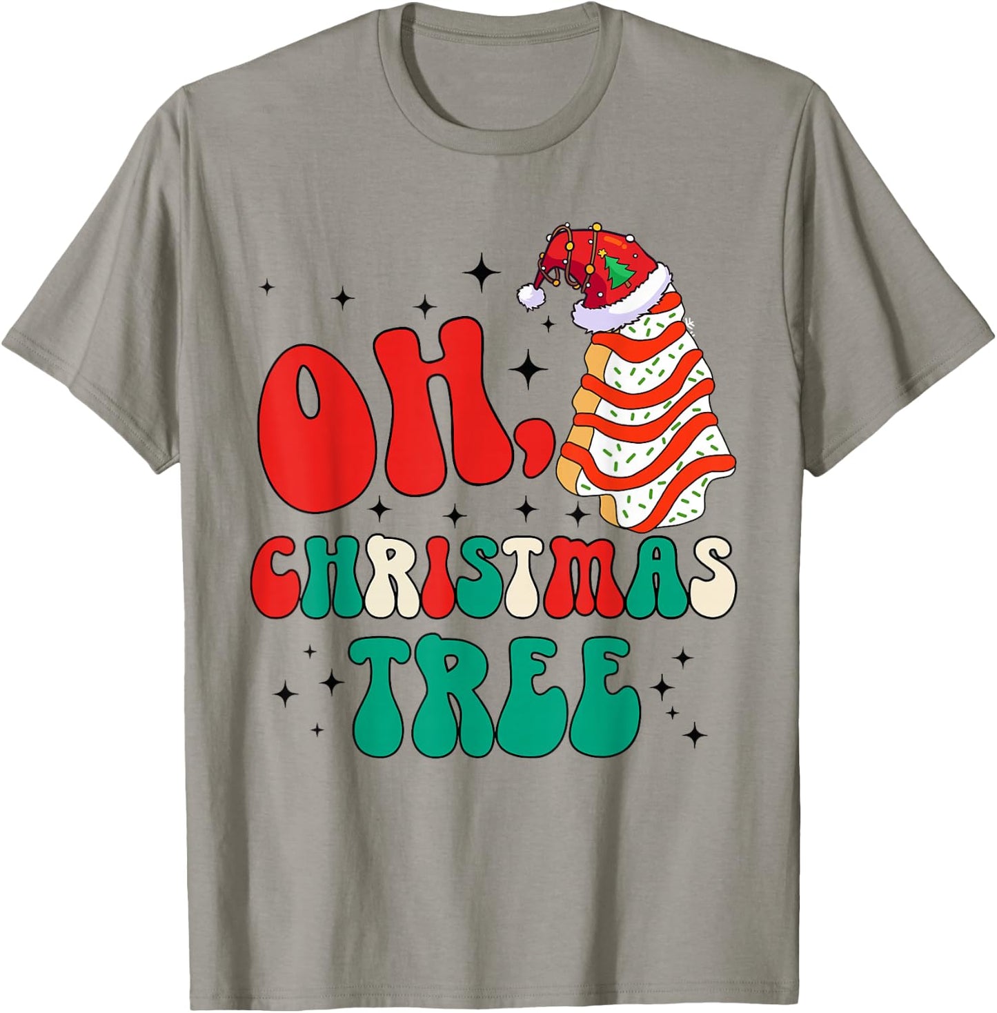 Oh Christmas Tree Cakes Debbie Becky Jen Cake Lovers Xmas T-Shirt - T-Shirt | Sand