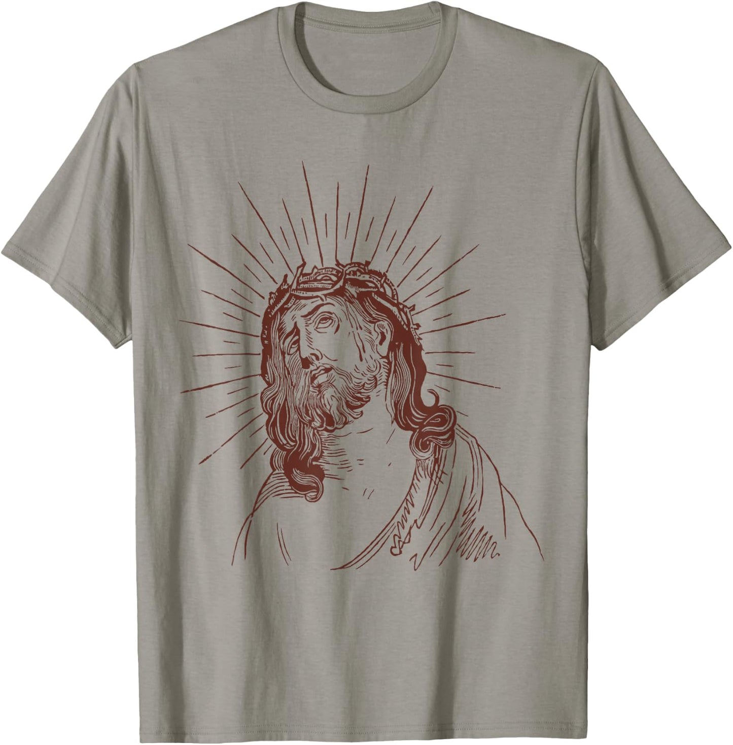 Jesus Face T-Shirt - T-Shirt | Sand