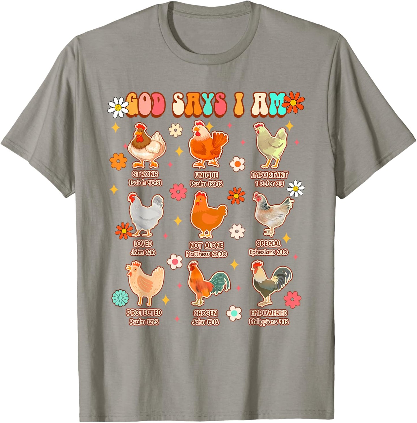 Christian Jesus Farm Life Farmer Chicken Lover God Says I'm T-Shirt - T-Shirt | Sand