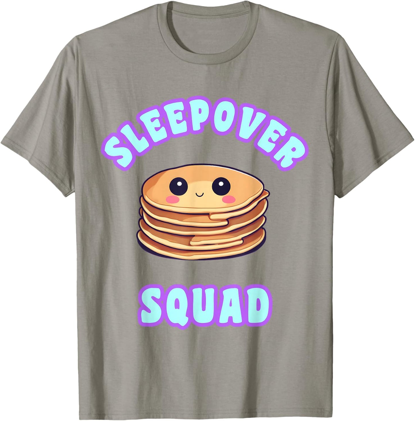 Sleepover Party Squad Kawaii Pizza Tea Slumber Kit T-Shirt - T-Shirt | Sand