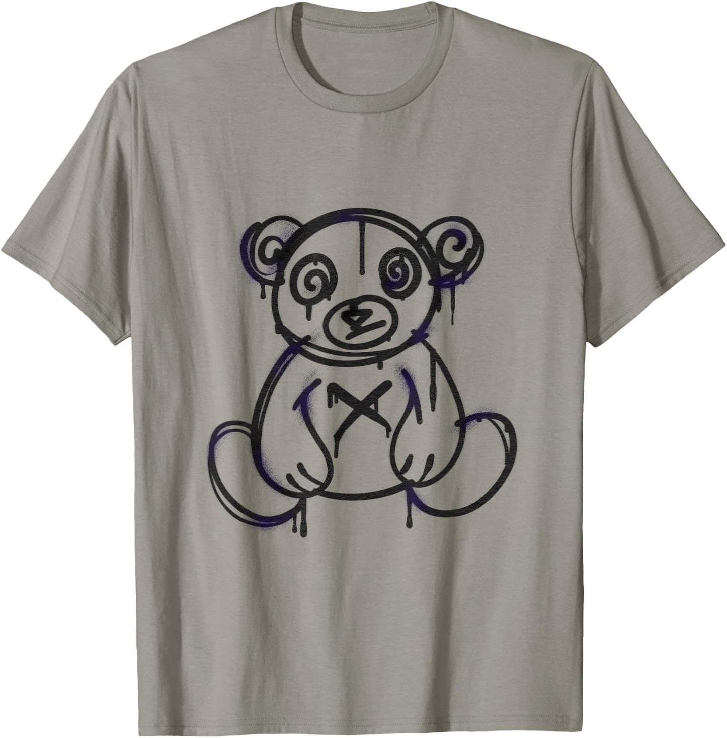 Teddy Drip Spray Painted Bear Graffiti T-Shirt - T-Shirt | Sand