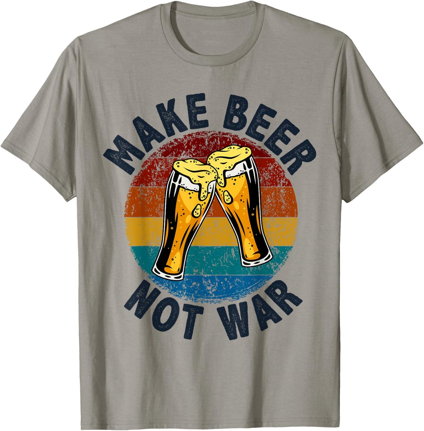 Make Beer Not War, Vintage Beer, Funny Beer Brewing Drinking T-Shirt - T-Shirt | Sand