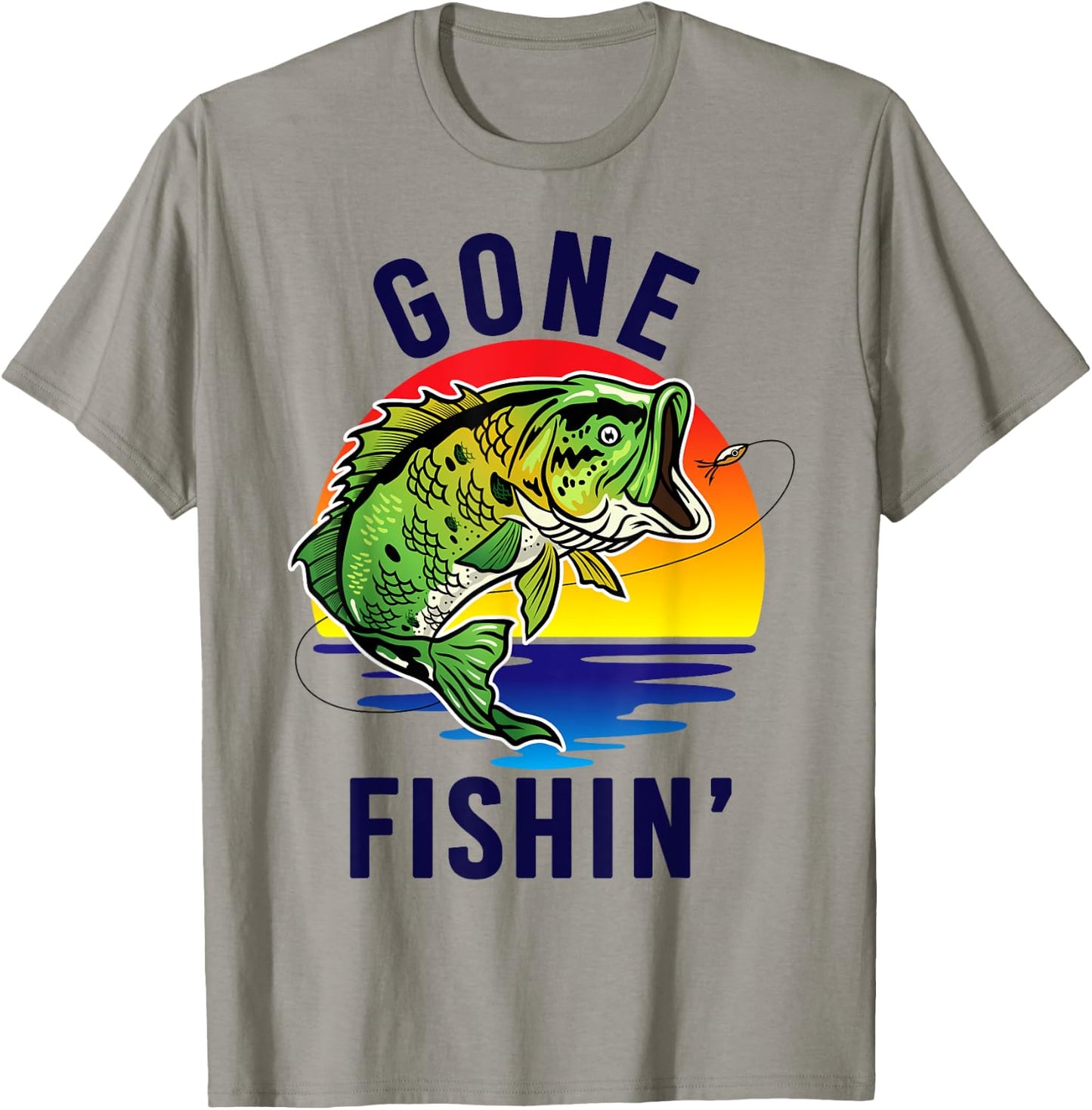Gone Fishing-Shirt Youth Boys Kids Toddler Funny Bass Fish T-Shirt - T-Shirt | Sand