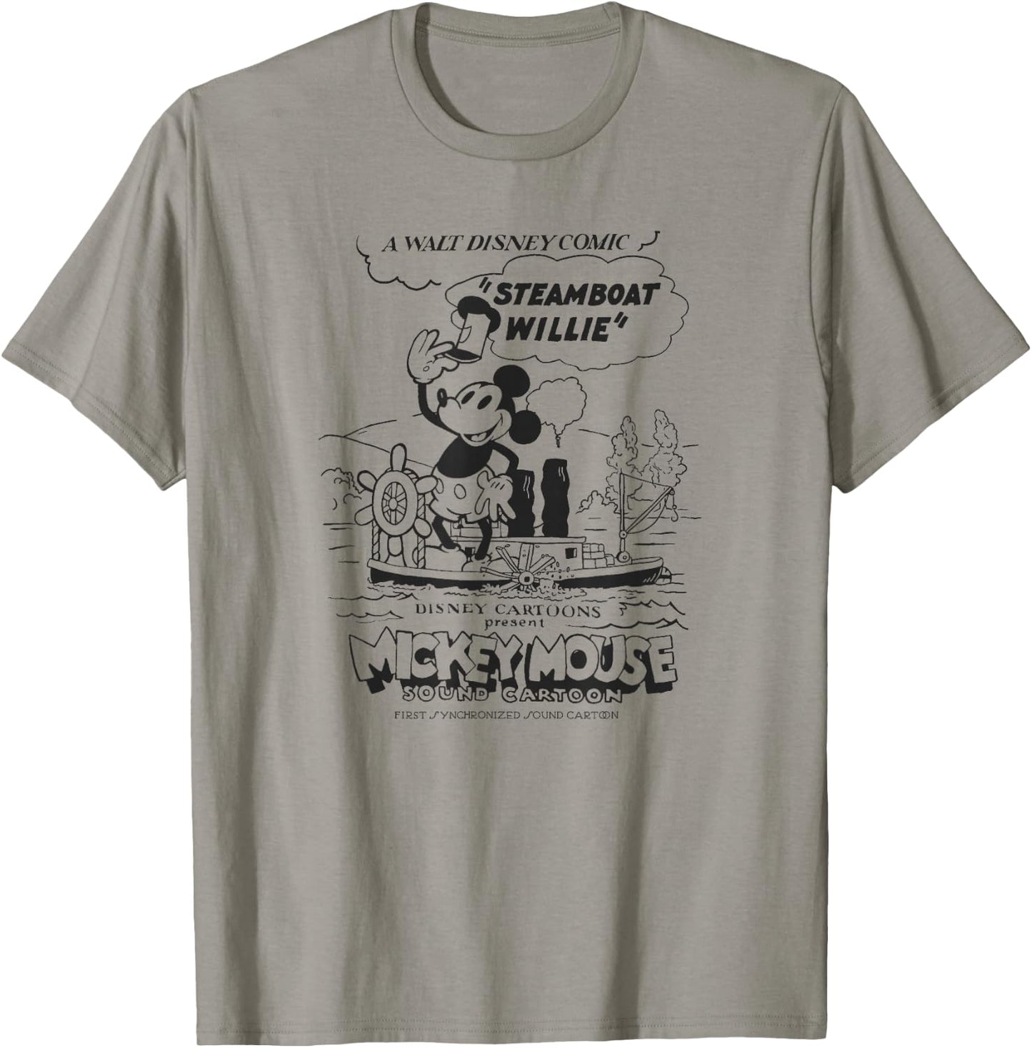 Disney Mickey and Friends Steamboat Willie Sound Cartoon T-Shirt - T-Shirt | Sand
