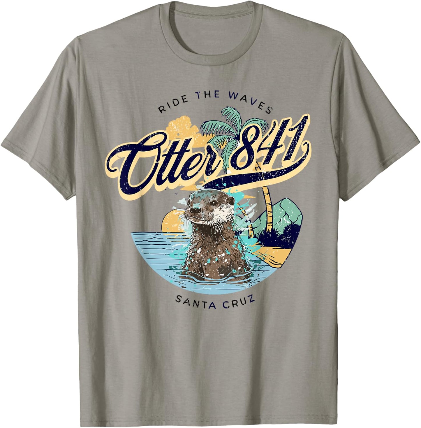 Otter 841 Surfing Otter 841 California Surf Board Otter 841 T-Shirt - T-Shirt | Sand