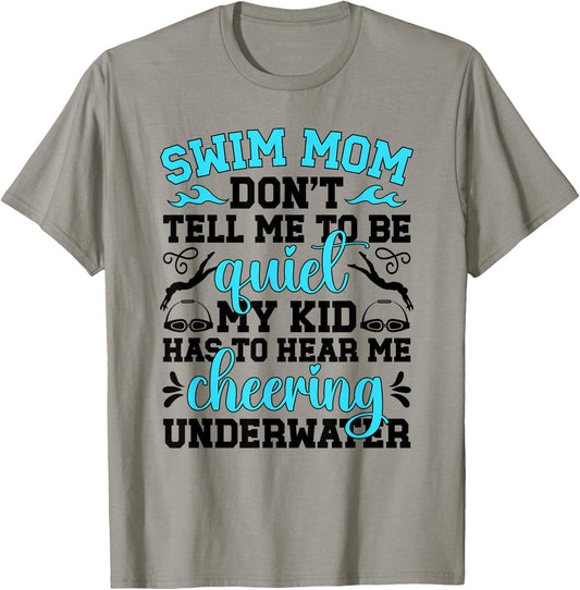 Swim Mom Funny Swimming Mama of A Swimmer Mom Swim Mother T-Shirt - T-Shirt | Sand