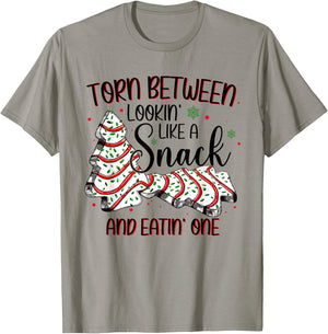 Torn Between Looking Like A Snack Or Eating One Christmas T-Shirt - T-Shirt | Sand