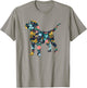 Beagle Floral Dog Silhouette Graphic T-Shirt - T-Shirt | Sand