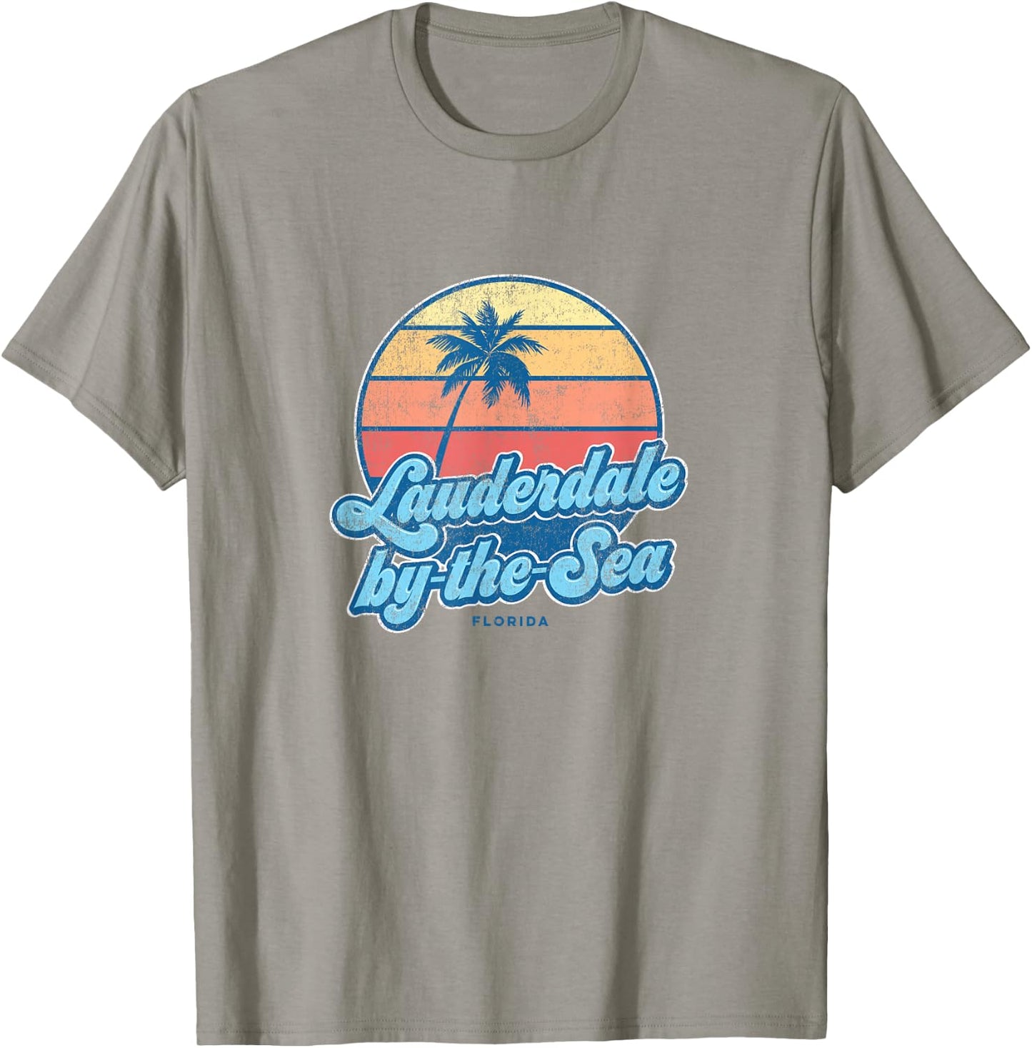 Vintage Lauderdale-by-the-Sea Florida FL Classic 70s Retro S T-Shirt - T-Shirt | Sand