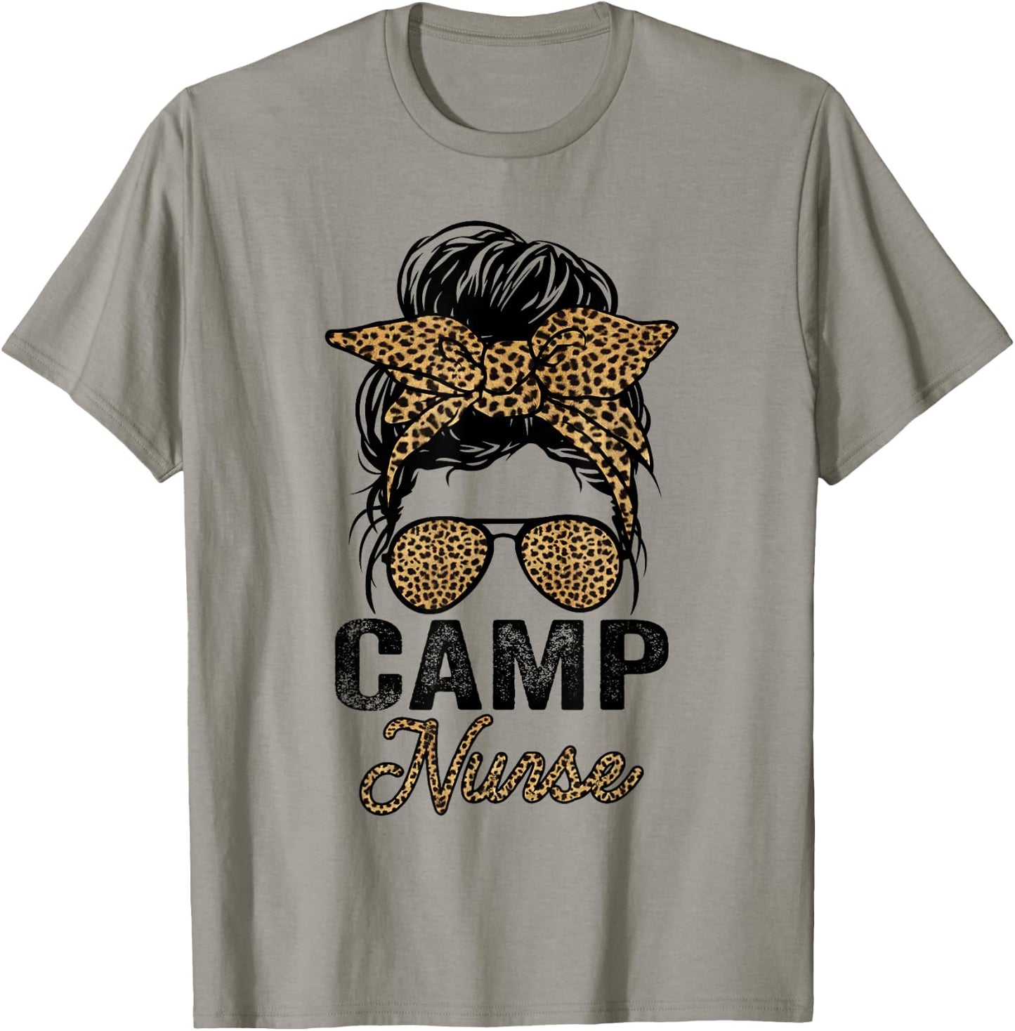 Camp Nurse Appreciation Day , Leopard Nurses T-Shirt - T-Shirt | Sand