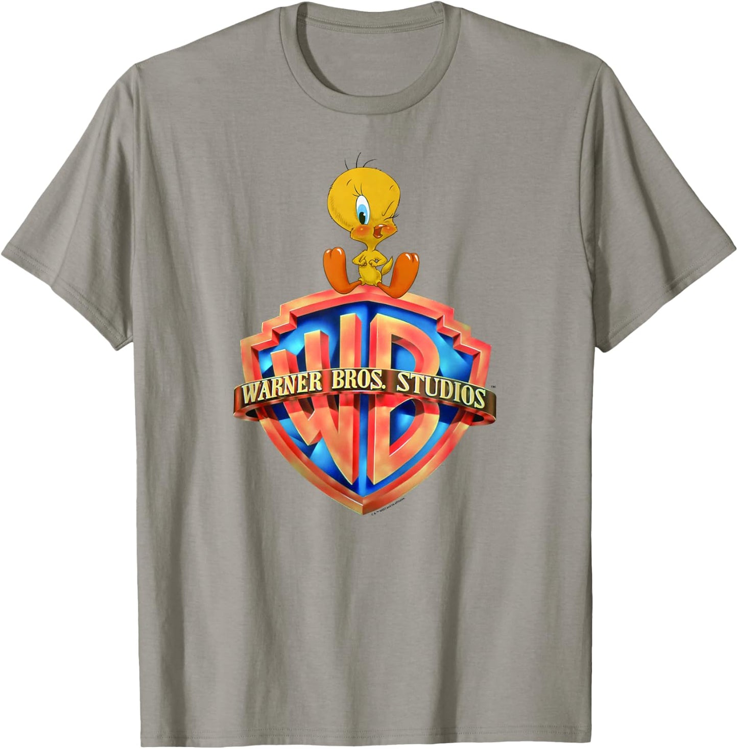 WB100 Looney Tunes Tweety Bird Classic Warner Bros. Logo T-Shirt - T-Shirt | Sand