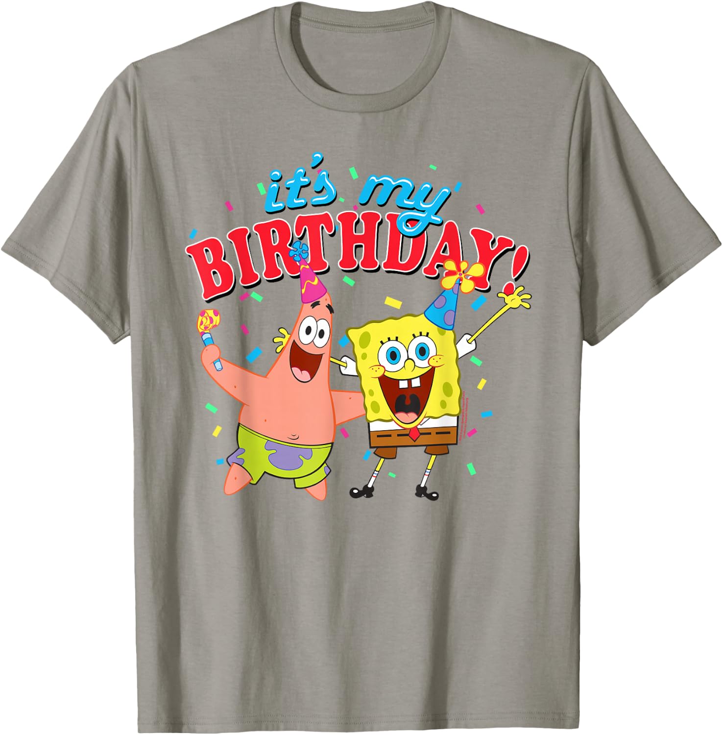 SpongeBob SquarePants It's My Birthday Spongebob Patrick T-Shirt - T-Shirt | Sand