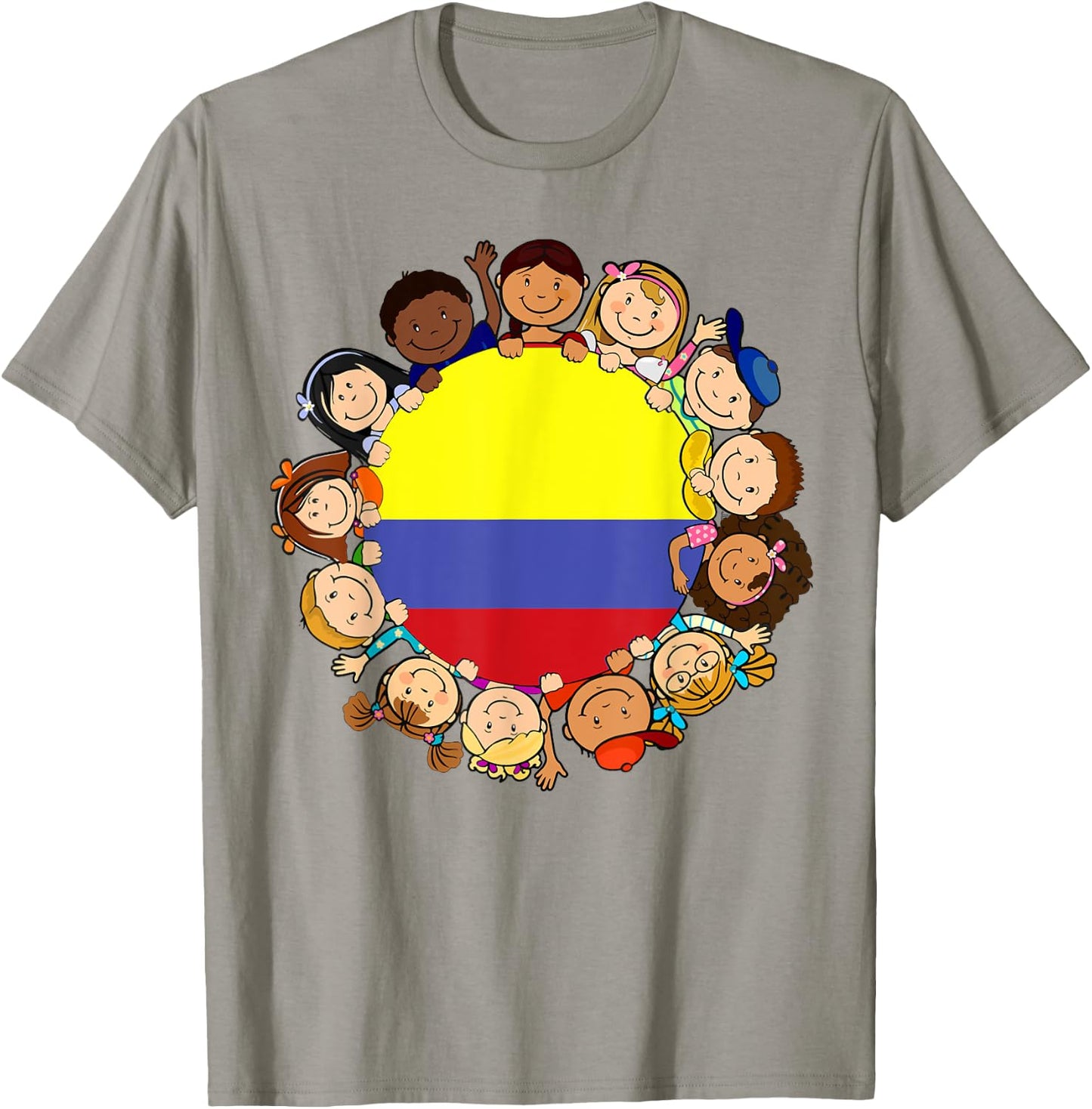 Colombia Flag Colombian Kid Hispanic Heritage Month Boy Girl T-Shirt - T-Shirt | Sand