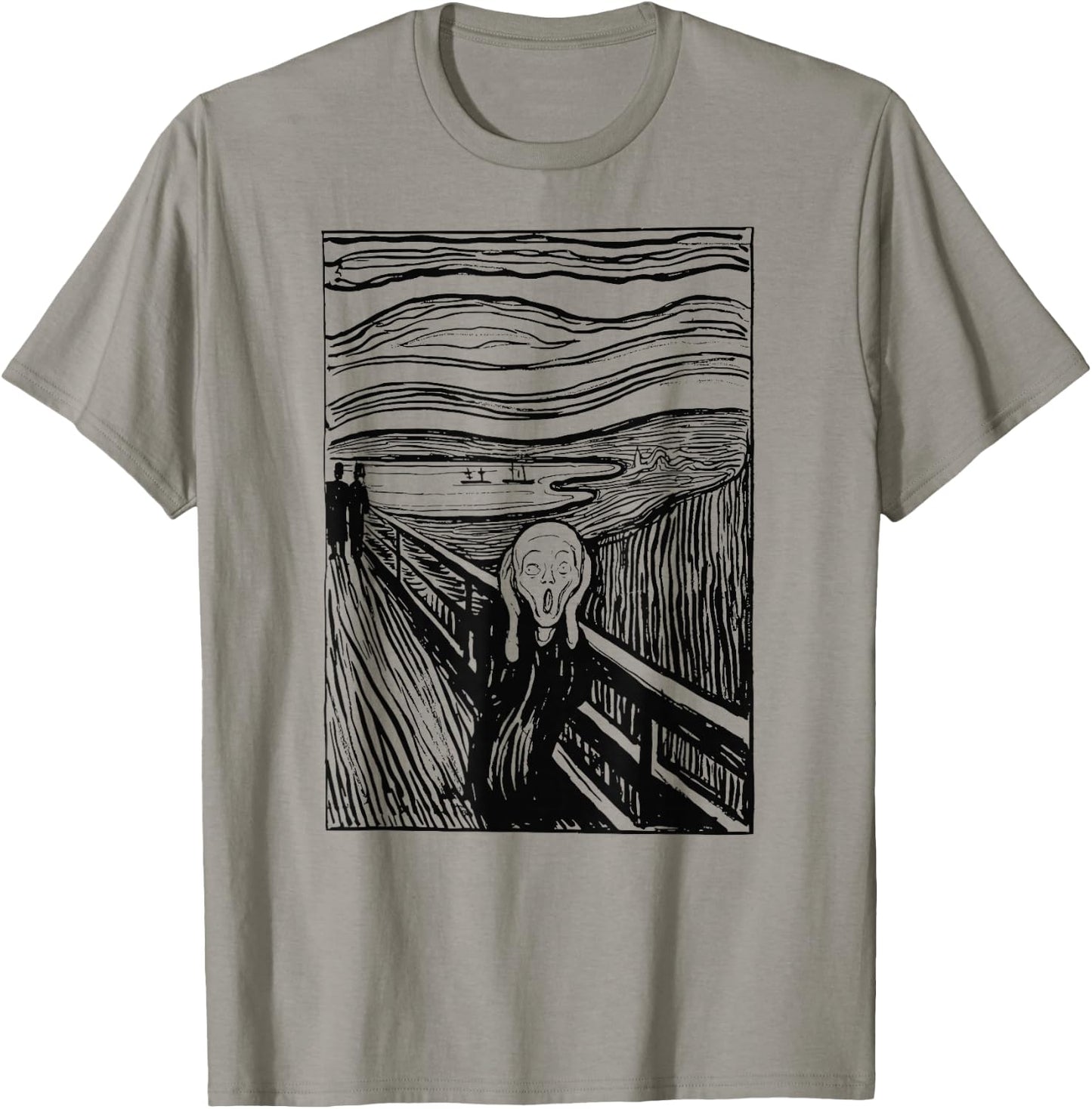 The Scream Famous Art by Munch Artist Painting Vintage T-Shirt - T-Shirt | Sand